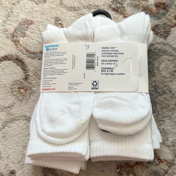 Champion White Athletic Crew Socks - Picture 2 of 2
